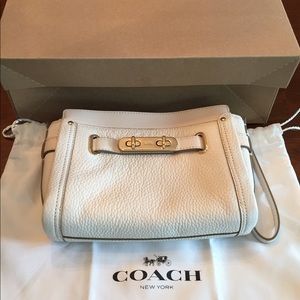 New Coach White Small Crossbody Purse